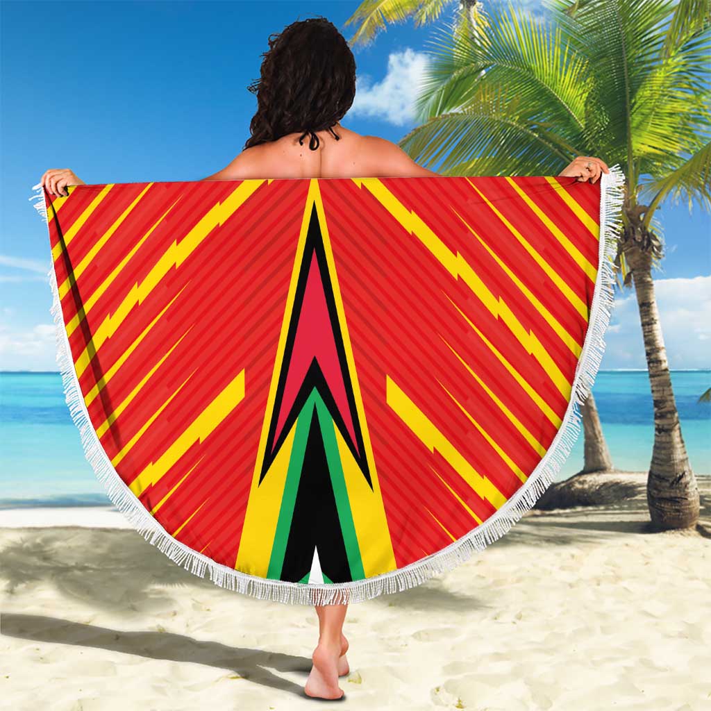 Guyana Cricket Amazon Warriors Beach Blanket Green Red Gold Glory - Wonder Print Shop