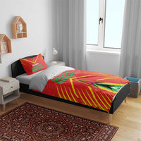 Guyana Cricket Amazon Warriors Bedding Set Green Red Gold Glory - Wonder Print Shop