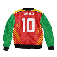 Custom Guyana Cricket Amazon Warriors Bomber Jacket Green Red Gold Glory - Wonder Print Shop