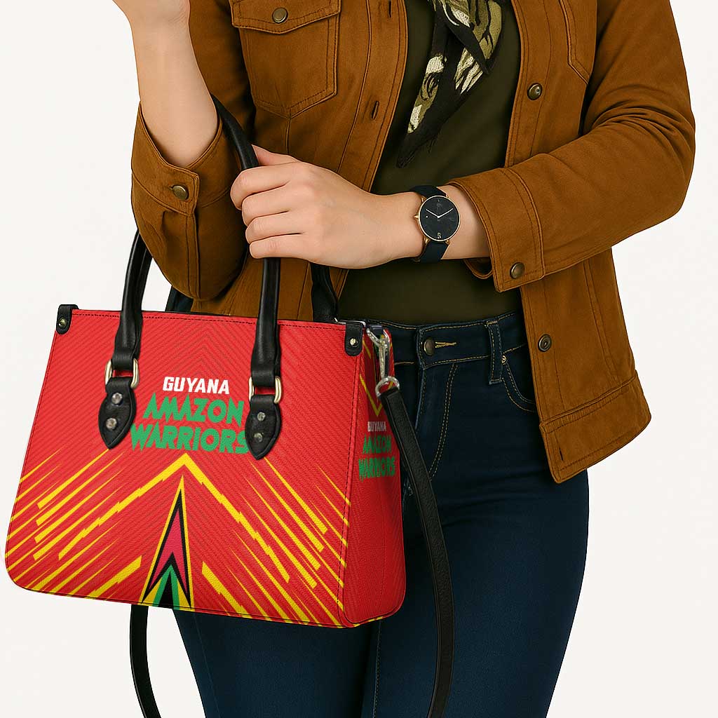 Guyana Cricket Amazon Warriors Leather Bag Green Red Gold Glory - Wonder Print Shop