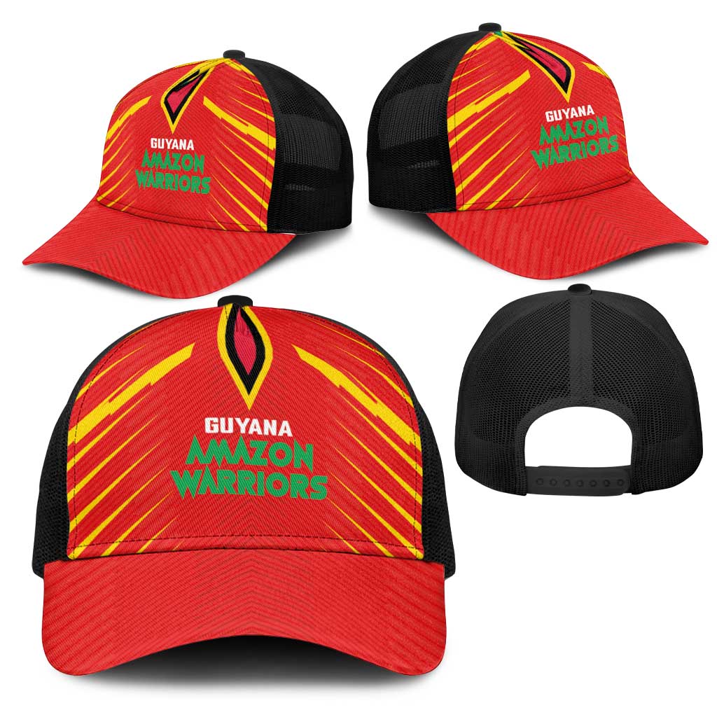 Guyana Cricket Amazon Warriors Mesh Trucker Cap Green Red Gold Glory - Wonder Print Shop