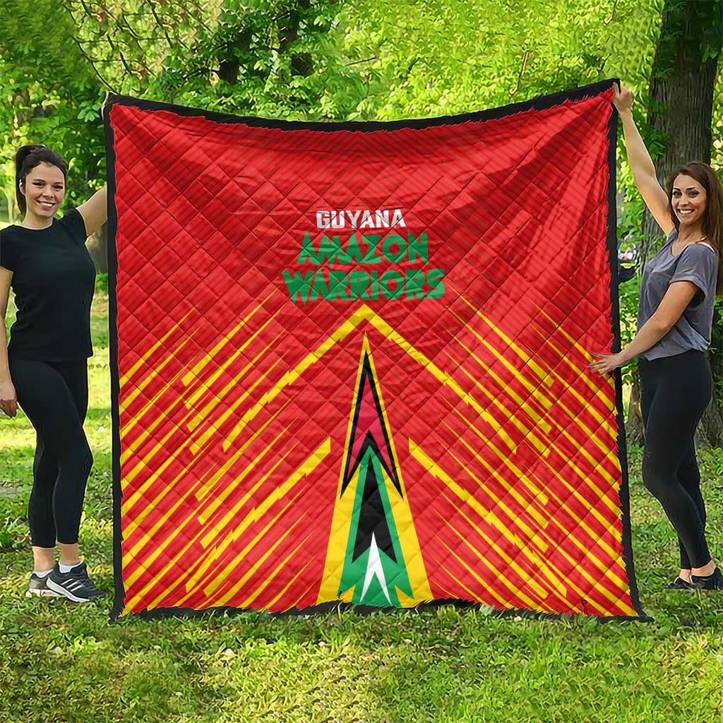 Guyana Cricket Amazon Warriors Quilt Green Red Gold Glory - Wonder Print Shop
