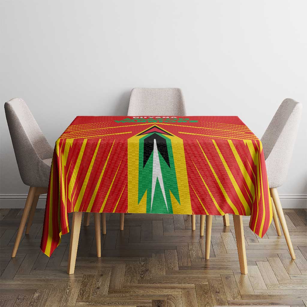 Guyana Cricket Amazon Warriors Tablecloth Green Red Gold Glory - Wonder Print Shop