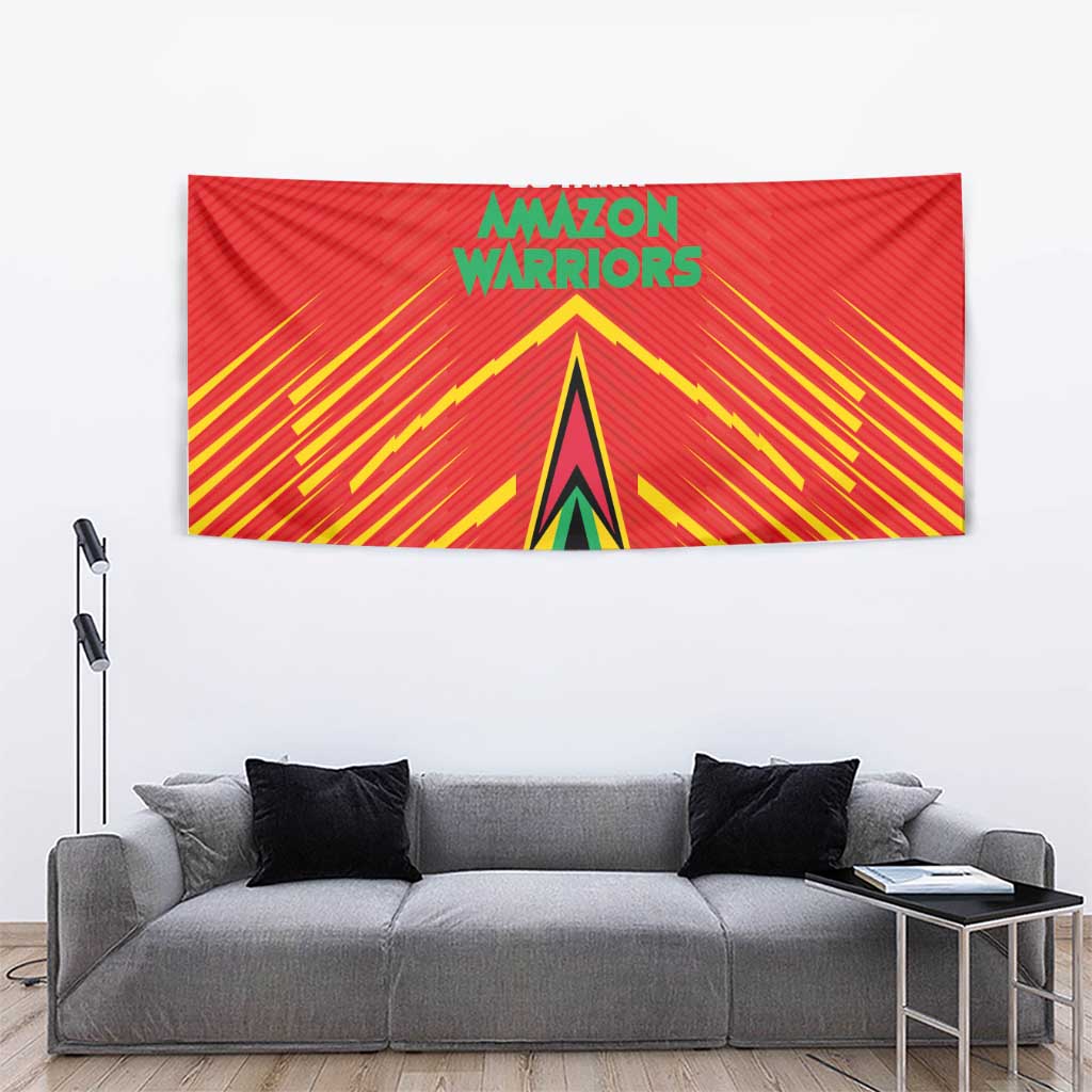 Guyana Cricket Amazon Warriors Tapestry Green Red Gold Glory - Wonder Print Shop