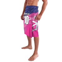 Custom Barbados Cricket Royals Lavalava Sporty Style with Trident Symbol - Wonder Print Shop