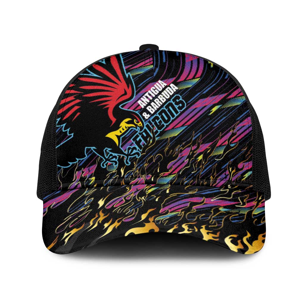 Antigua & Barbuda Cricket Falcons Baseball Net Cap Through The Fire - Wonder Print Shop