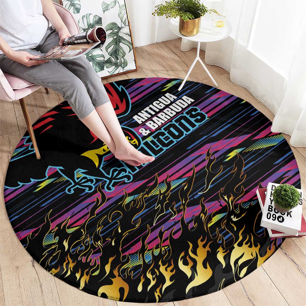 Antigua & Barbuda Cricket Falcons Round Carpet Through The Fire - Wonder Print Shop