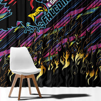 Antigua & Barbuda Cricket Falcons Window Curtain Through The Fire - Wonder Print Shop