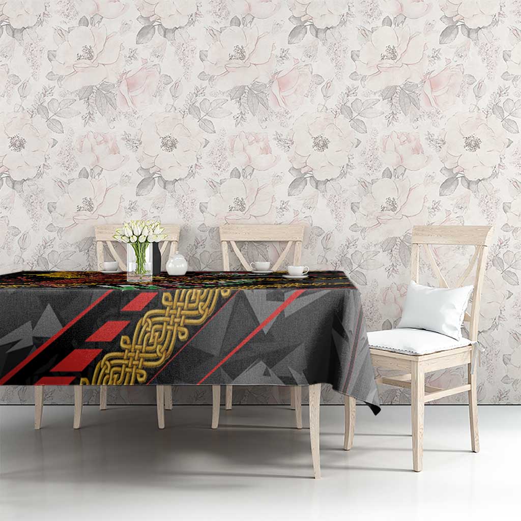 Welsh Celtic Tablecloth Wales Y Ddraig Goch with Celtic Knot Sporty - Wonder Print Shop