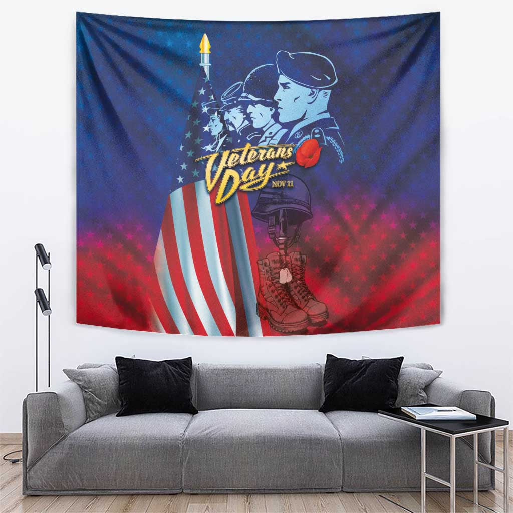 Veterans Day Military Never Forget Forever Honor Tapestry