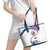 Panama Independence Day Leather Tote Bag Coat of Arms and Freedom