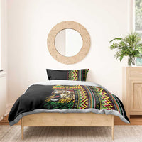 Jamaican Reggae-One Love Bedding Set Tribal African Pattern and Roaring Lion - Wonder Print Shop