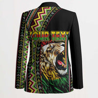 Personalized Jamaican Reggae-One Love Blazer Tribal African Pattern and Roaring Lion - Wonder Print Shop