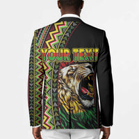 Personalized Jamaican Reggae-One Love Blazer Tribal African Pattern and Roaring Lion - Wonder Print Shop