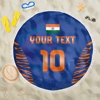Custom Indian Bengal Tiger Cricket Beach Blanket