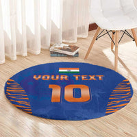 Custom Indian Bengal Tiger Cricket Round Carpet