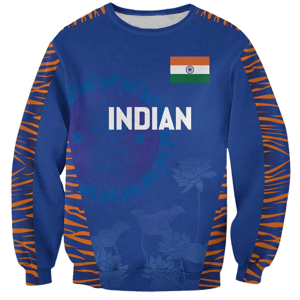Custom Indian Bengal Tiger Cricket Sweatshirt