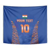 Custom Indian Bengal Tiger Cricket Tapestry