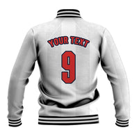 Custom England Football Baseball Jacket Retro-Modern Combination Style
