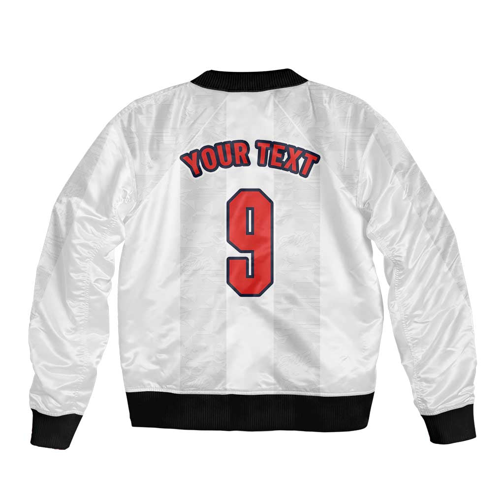 Custom England Football Bomber Jacket Retro-Modern Combination Style