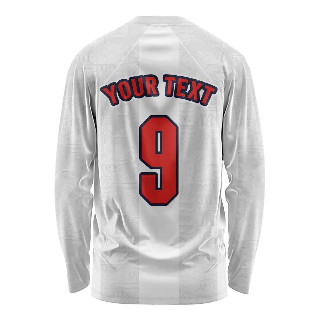 Custom England Football Long Sleeve Shirt Retro-Modern Combination Style