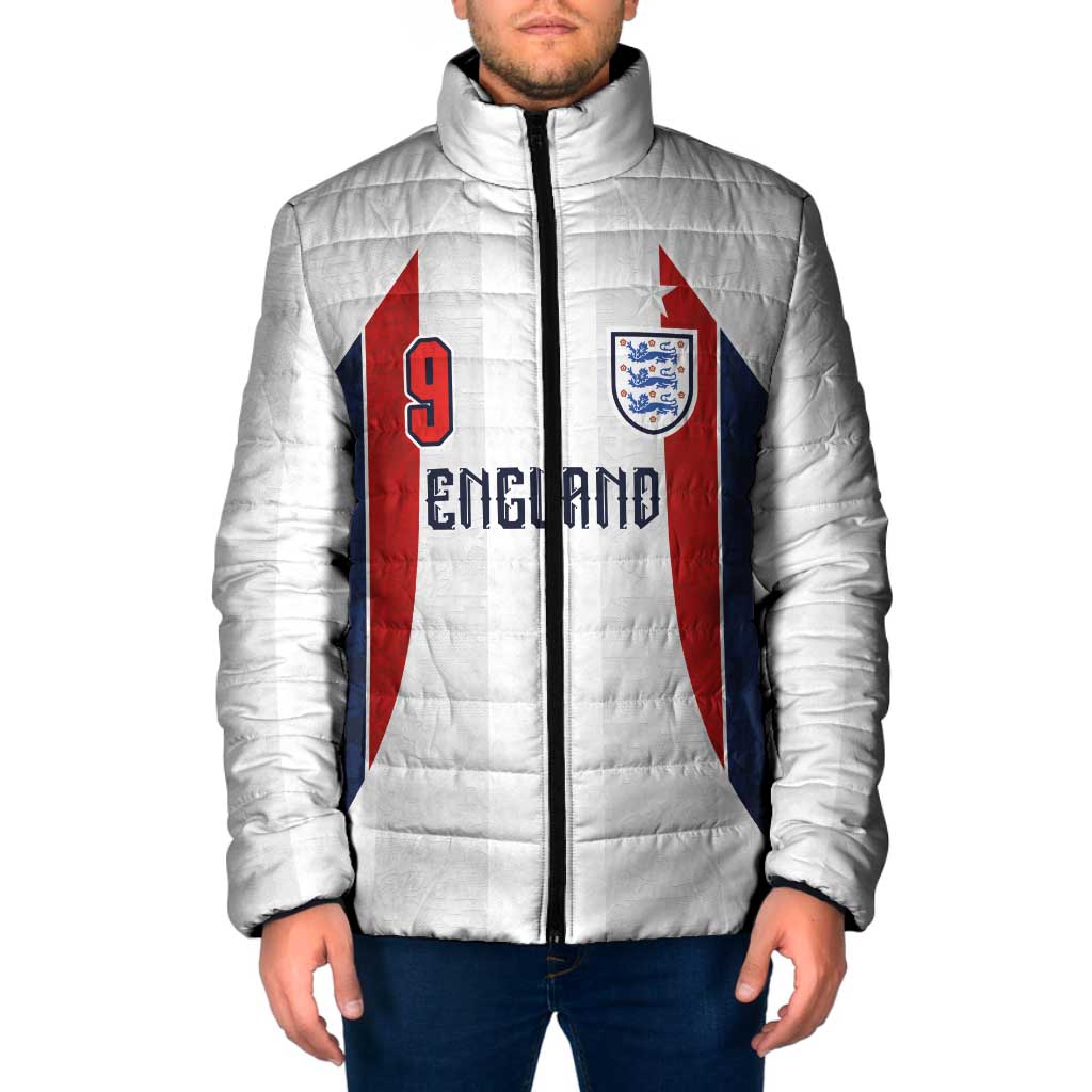 Custom England Football Padded Jacket Retro-Modern Combination Style