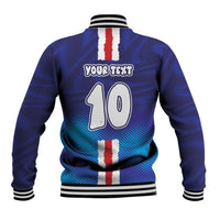 Custom Cape Verde Football Blue Shark Mascot Baseball Jacket Glory 2026