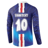 Custom Cape Verde Football Blue Shark Mascot Button Sweatshirt Glory 2026