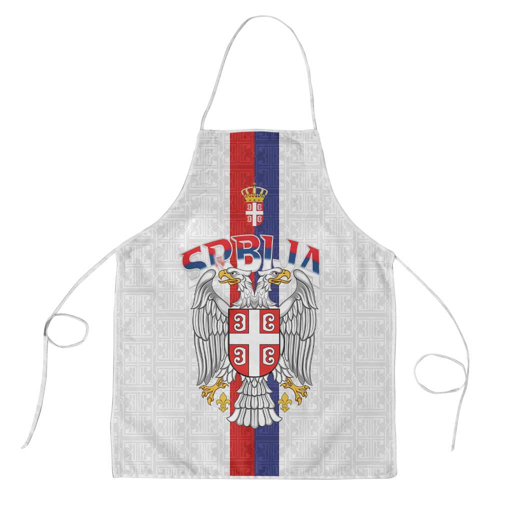 Serbia Coat Of Arms Srbija Eagle Apron Traditional Serbian Heraldic Crest White Double Headed Eagle