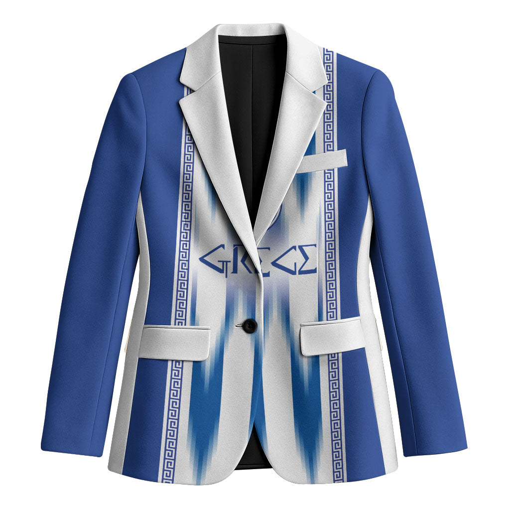 Greece National Football Custom Blazer Greek Key Sporty Style