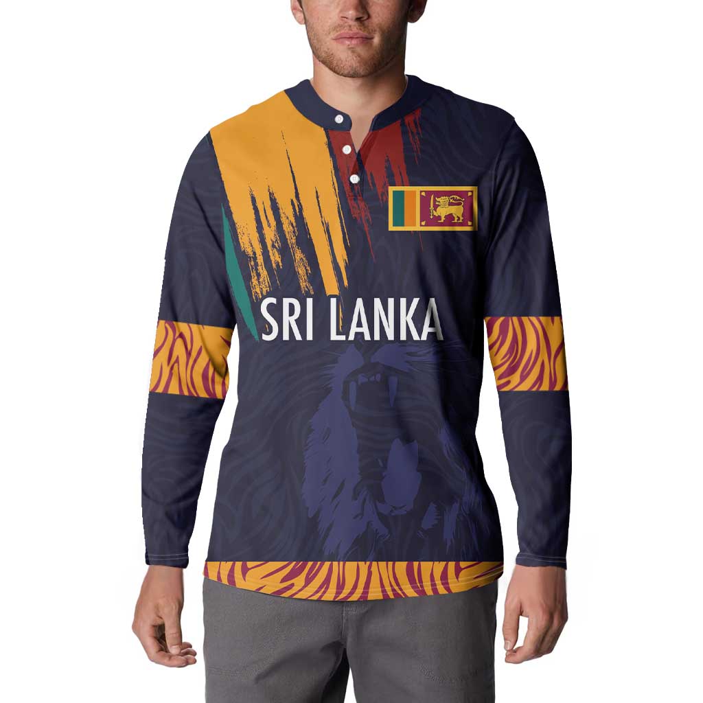 Custom Sri Lanka Cricket The Lions Button Sweatshirt