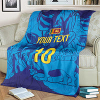 Custom Sri Lanka Cricket Royal Blue Warrior Blanket