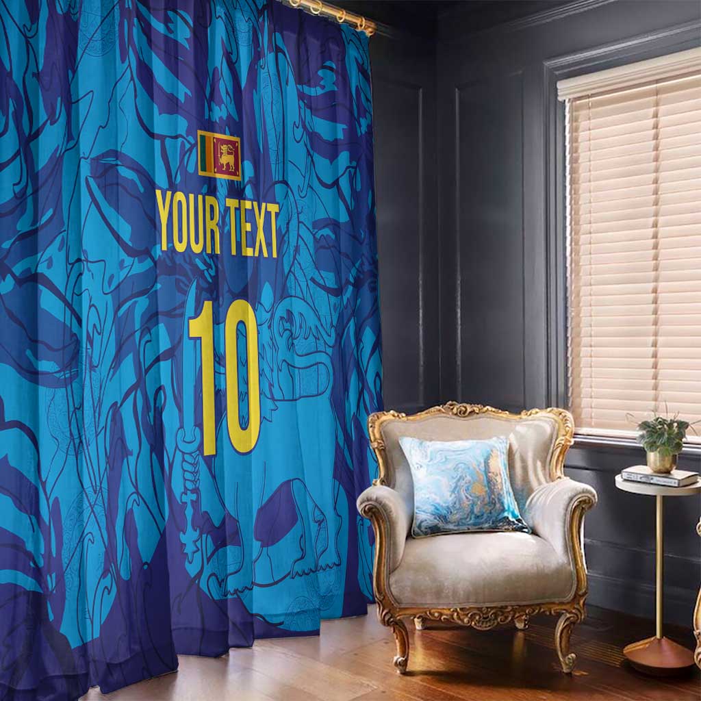 Custom Sri Lanka Cricket Royal Blue Warrior Window Curtain