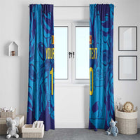 Custom Sri Lanka Cricket Royal Blue Warrior Window Curtain