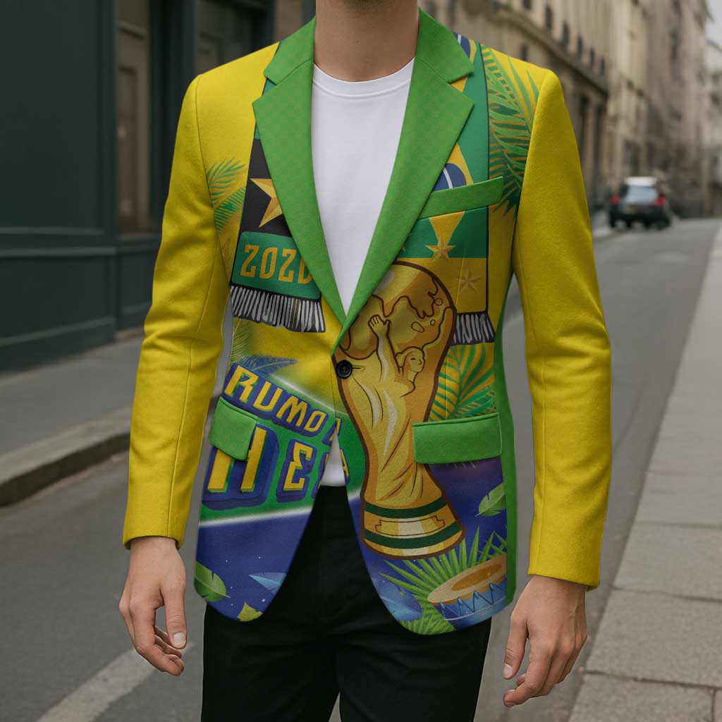 Brasil Football Custom Blazer Rumo ao Hexa 2026