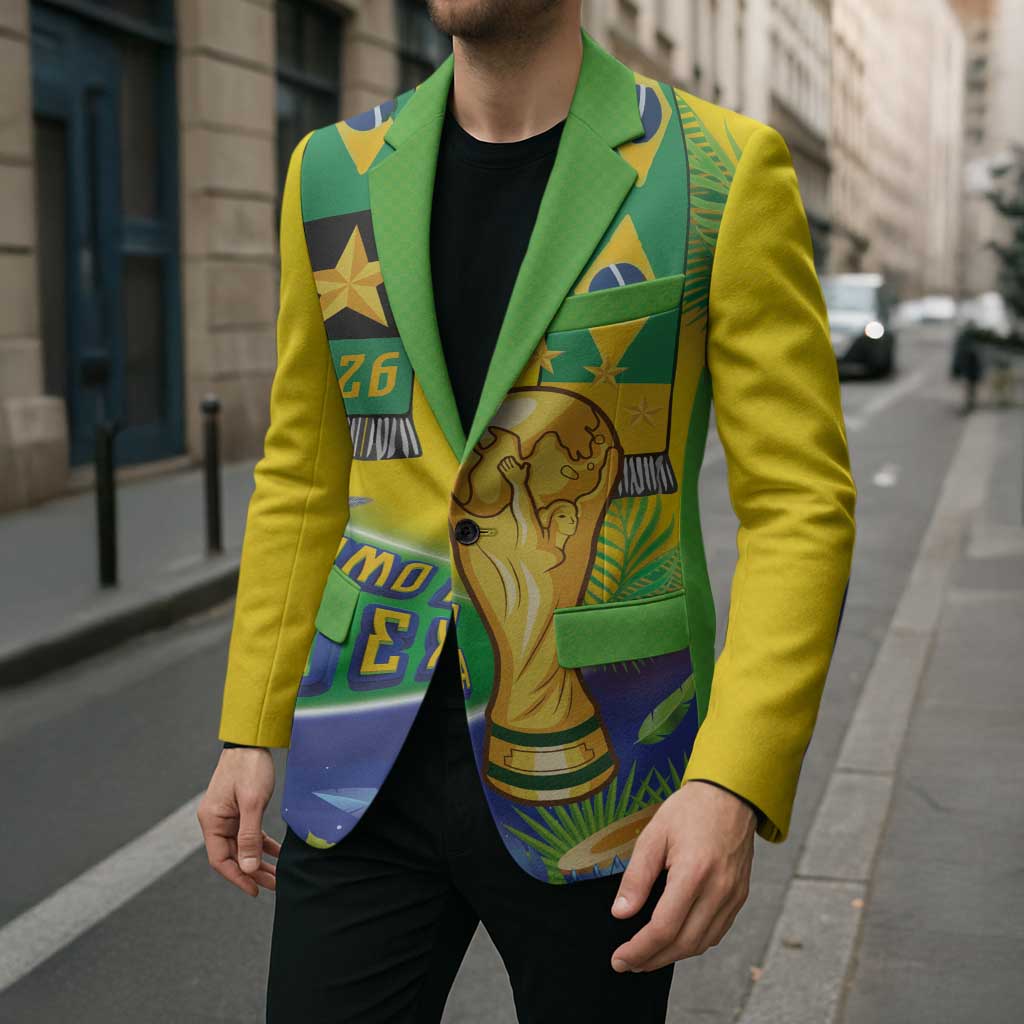 Brasil Football Custom Blazer Rumo ao Hexa 2026