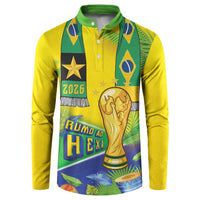 Brasil Football Custom Button Sweatshirt Rumo ao Hexa 2026