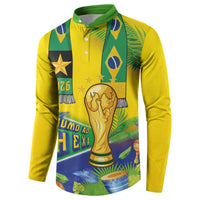 Brasil Football Custom Button Sweatshirt Rumo ao Hexa 2026