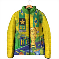 Brasil Football Custom Padded Jacket Rumo ao Hexa 2026