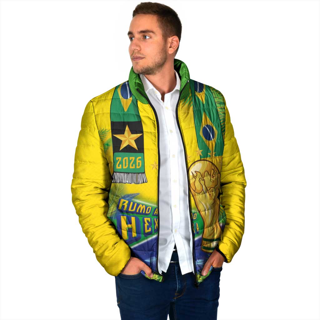 Brasil Football Custom Padded Jacket Rumo ao Hexa 2026