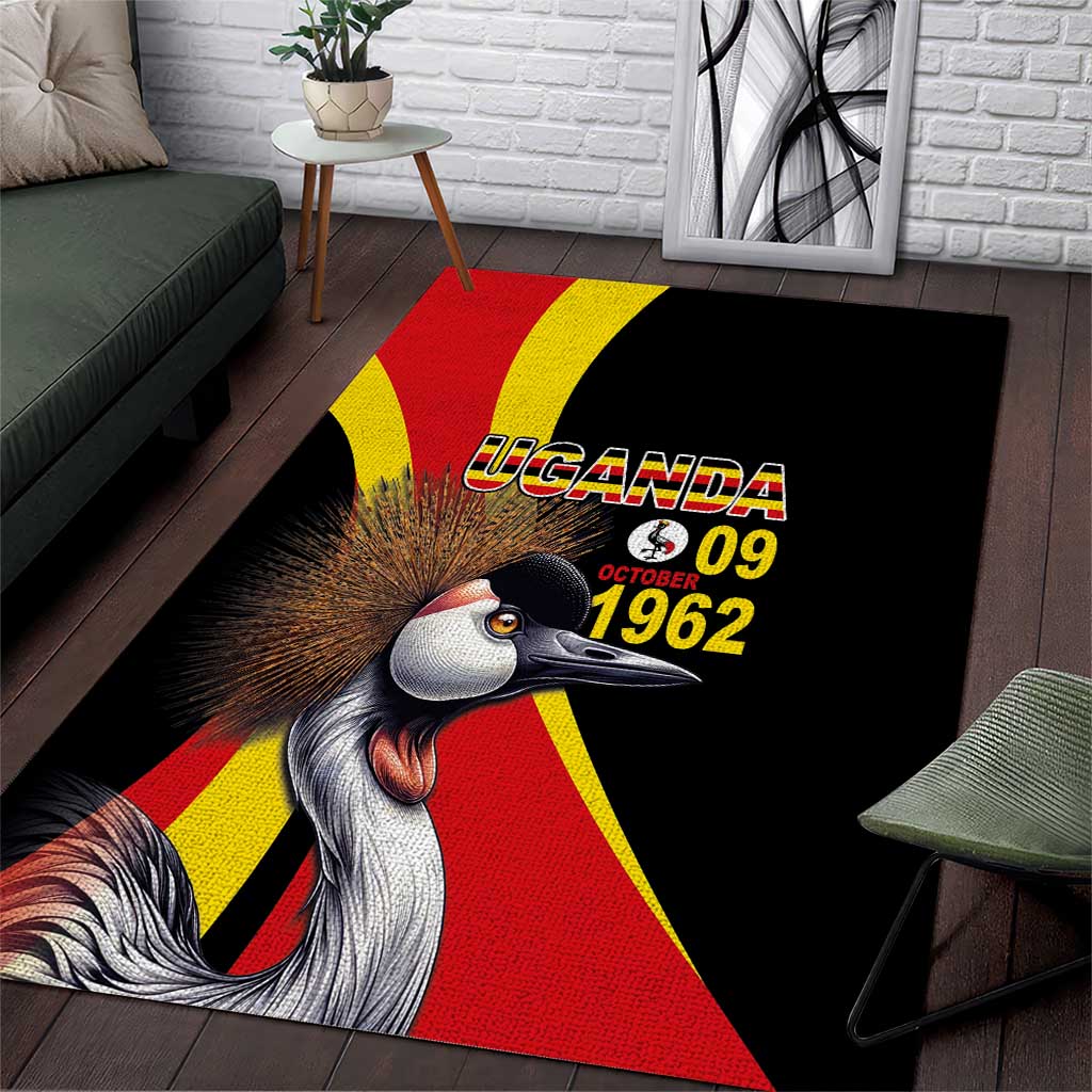 Uganda Independence Day with Crowned Cranes Area Rug - Wonder Print Shop