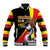 Uganda Independence Day with Crowned Cranes Baseball Jacket - Wonder Print Shop