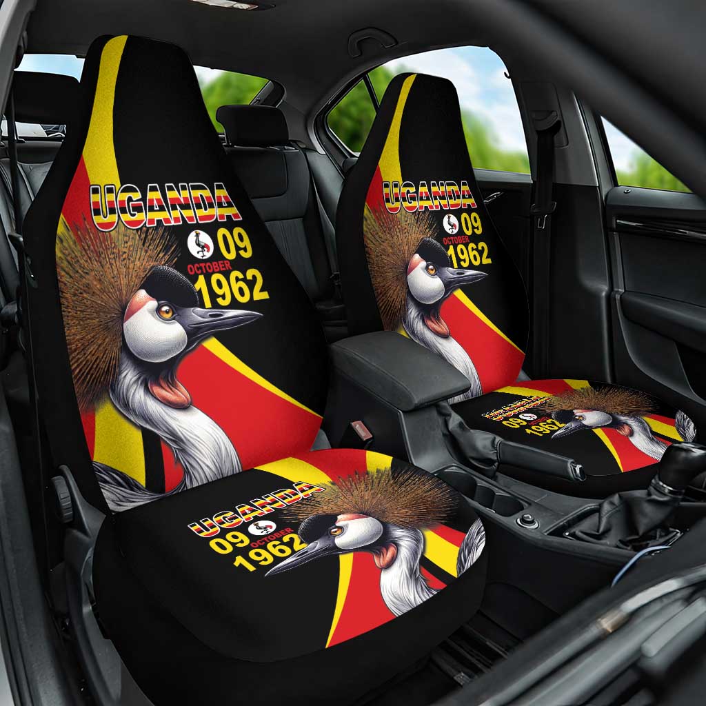 Uganda Independence Day with Crowned Cranes Car Seat Cover - Wonder Print Shop