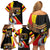 Uganda Independence Day with Crowned Cranes Family Matching Off Shoulder Short Dress and Hawaiian Shirt - Wonder Print Shop