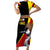 Uganda Independence Day with Crowned Cranes Family Matching Short Sleeve Bodycon Dress and Hawaiian Shirt - Wonder Print Shop