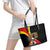 Uganda Independence Day with Crowned Cranes Leather Tote Bag