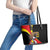 Uganda Independence Day with Crowned Cranes Leather Tote Bag