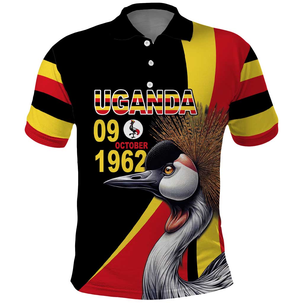 Uganda Independence Day with Crowned Cranes Polo Shirt - Wonder Print Shop