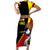 Uganda Independence Day with Crowned Cranes Short Sleeve Bodycon Dress - Wonder Print Shop