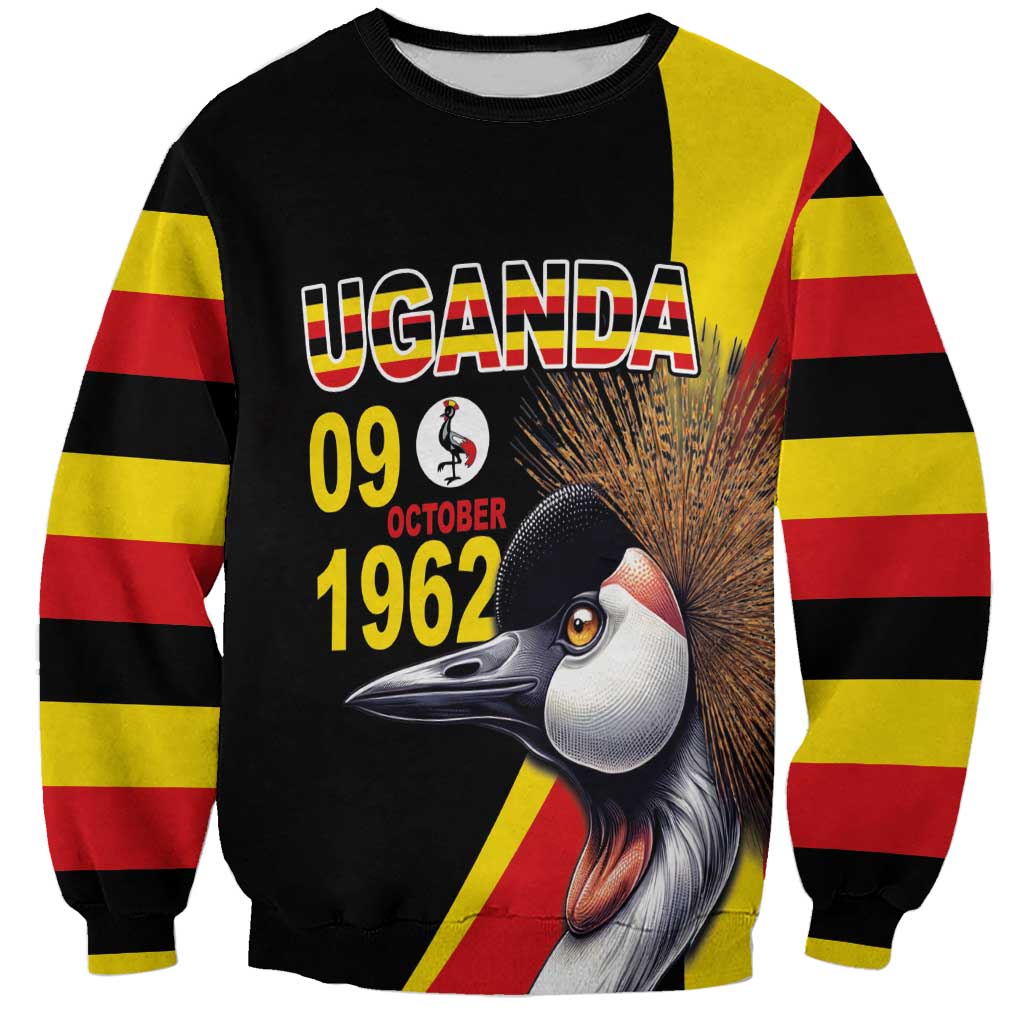 Uganda Independence Day with Crowned Cranes Sweatshirt - Wonder Print Shop